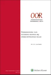 Omslag van Toerekening van externe kennis bij onrechtmatige daad