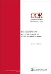 Omslag van Toerekening van externe kennis bij onrechtmatige daad