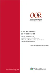 Omslag van Voor risico van de ondernemer