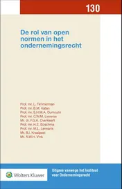 Omslag van De rol van open normen in het ondernemingsrecht