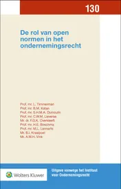 Omslag van De rol van open normen in het ondernemingsrecht