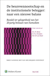 Omslag van De beursvennootschap en de institutionele belegger: naar een nieuwe balans