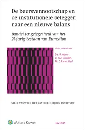 Omslag van De beursvennootschap en de institutionele belegger: naar een nieuwe balans