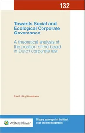 Omslag van Towards Social and Ecological Corporate Governance