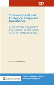 Omslag van Towards Social and Ecological Corporate Governance
