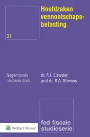 Omslag van Hoofdzaken vennootschapsbelasting
