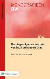 Omslag van Rechtsgevolgen en functies van bezit en houderschap
