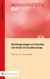 Omslag van Rechtsgevolgen en functies van bezit en houderschap