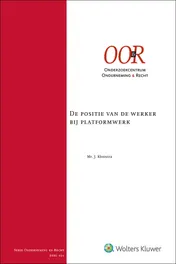 Omslag van De positie van de werker bij platformwerk