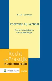 Omslag van Voorrang bij verhaal