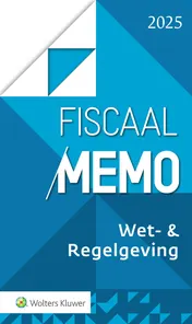 Omslag van Fiscaal Memo Wet- & Regelgeving 2025