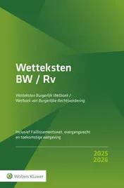 Omslag van Wetteksten Burgerlijk Wetboek/Wetboek van Burgerlijke Rechtsvordering 2025-2026