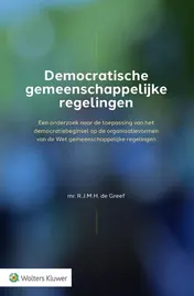 Omslag van Democratische gemeenschappelijke regelingen