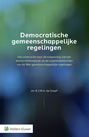 Omslag van Democratische gemeenschappelijke regelingen