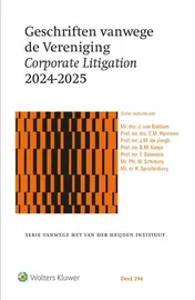 Omslag van Geschriften vanwege de Vereniging Corporate Litigation 2024-2025