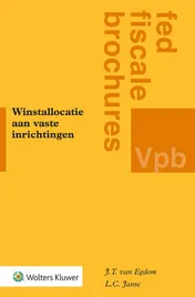 Omslag van Winstallocatie aan vaste inrichtingen
