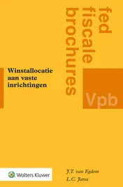 Omslag van Winstallocatie aan vaste inrichtingen