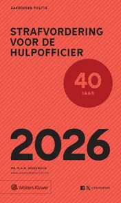 Omslag van Zakboek Strafvordering voor de Hulpofficier 2026