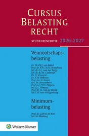 Omslag van Studenteneditie Cursus Belastingrecht Vennootschapsbelasting 2026-2027