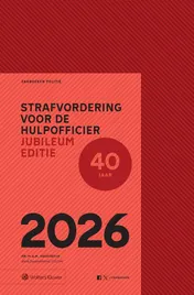 Omslag van Zakboek Strafvordering voor de hulpofficier, jubileumeditie (1986-2026)