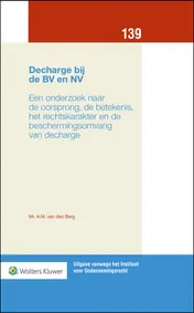 Omslag van Decharge bij de BV en NV