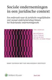Omslag van Sociale ondernemingen in een juridische context