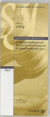Omslag van Diergeneesmiddelenwet