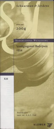 Omslag van Vestigingswet Bedrijven 1954