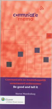 Omslag van Communicatie en maatschappelijk verantwoord ondernemen