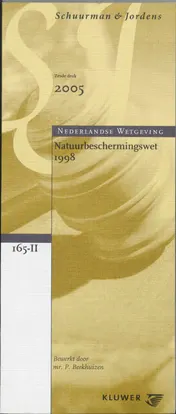 Omslag van S&J 165-II Natuurbeschermingswet 1998