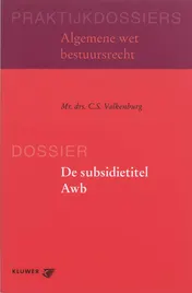 Omslag van De subsidietitel AWB