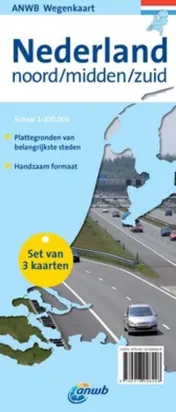 Omslag van ANWB wegenkaart Nederland N ; M ; Z set