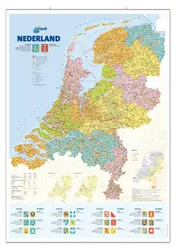Omslag van Nederland plano wandkaart in koker