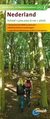 Omslag van ANWB fiets- en wandelroutekaart Nederland