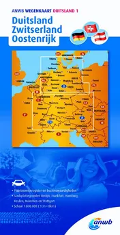 Omslag van ANWB wegenkaart Duitsland 1 Duitsland/Zwitserland/Oostenrijk