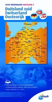 Omslag van ANWB wegenkaart Duitsland 2. Duitsland zuid/Zwitserland/Oostenrijk