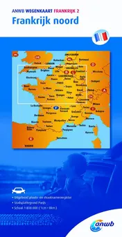 Omslag van ANWB wegenkaart Frankrijk 2 Frankrijk noord