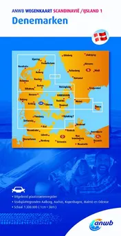 Omslag van ANWB Wegenkaart 1. Denemarken
