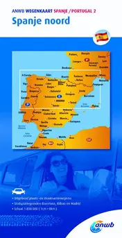 Omslag van ANWB wegenkaart Spanje Portugal 2. Spanje noord