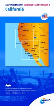 Omslag van ANWB wegenkaart Verenigde staten/Canada 3. Californië