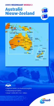 Omslag van ANWB wegenkaart Wereld 2. Australië/Nieuw-Zeeland
