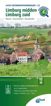 Omslag van Fietsknooppuntenkaart Limburg midden, Limburg zuid 1:100.000