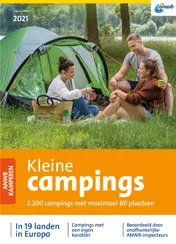 Omslag van ANWB-gids Kleine Campings 2021