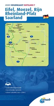 Omslag van ANWB*Wegenkaart Duitsland 7. Eifel/Moezel/Rijn/Rheinland-Pfalz/Saarland
