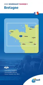 Omslag van ANWB Wegenkaart Frankrijk 5. Bretagne