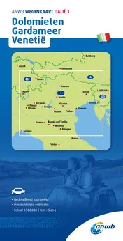 Omslag van ANWB*Wegenkaart Italië 3. Dolomieten/Gardameer/Venetië
