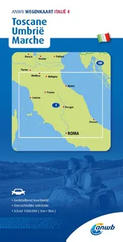 Omslag van ANWB*Wegenkaart Italië 4. Toscane/Umbrië/Marche