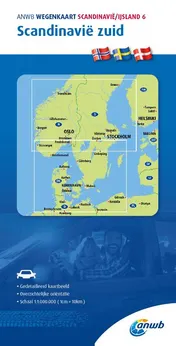 Omslag van ANWB*Wegenkaart Scandinavië/IJsland 6. Scandinavië-Zuid