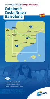 Omslag van ANWB Wegenkaart Spanje/Portugal 3. Catalonië/Costa Brava/Barcelona