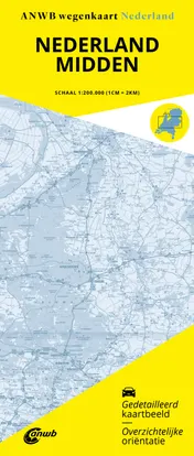 Omslag van Wegenkaart Nederland Midden